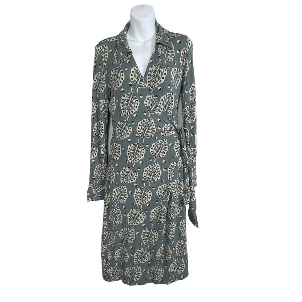 Boden Green and Cream Midi Dress